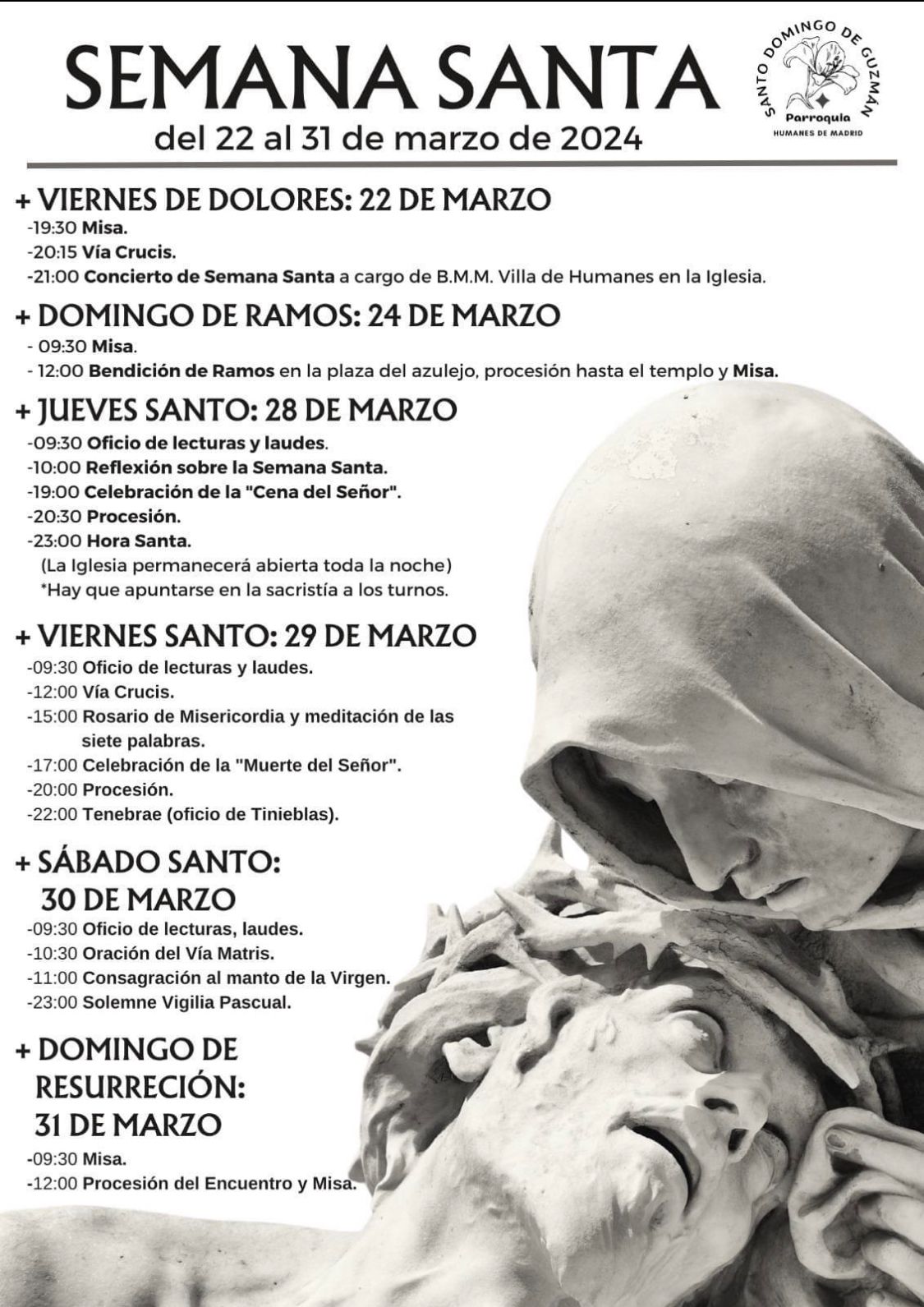 Los humanenses celebrarán, un año más, la Semana Santa